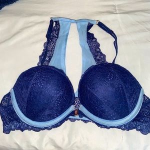 PINK blue bra